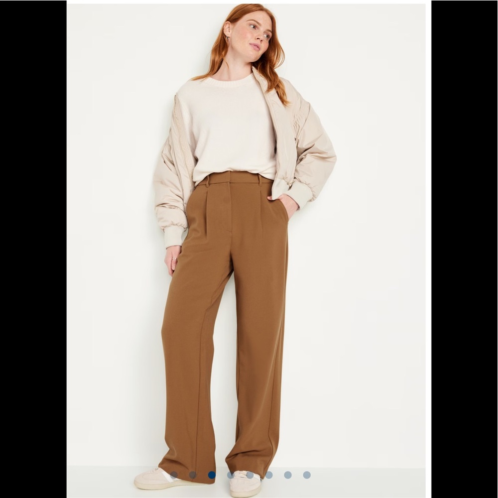 Old Navy Brown Extra High Rise Taylor Wide Leg Trouser S Petite